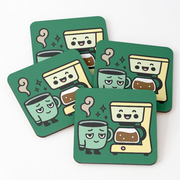 Item preview, Sleepy Coffee Mug & Happy Coffeemaker designed and sold by GinColorist.