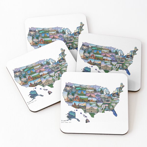 Item preview, USA map painting designed and sold by JessArt72.