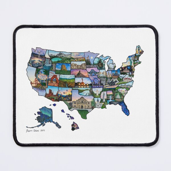Item preview, USA map painting designed and sold by JessArt72.