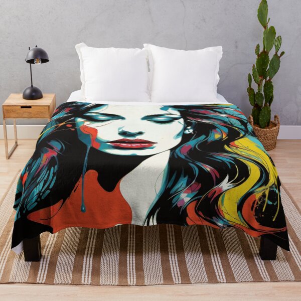 Item preview, Young Woman, with paint splashes of various colors. a good hair day. designed and sold by I-Desire.