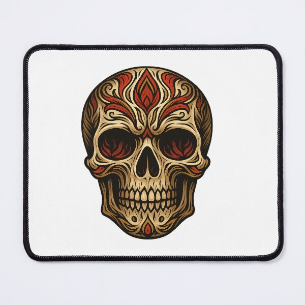 Item preview, Tribal Inferno – Ornamental skull in flame style designed and sold by KnlDsgn.