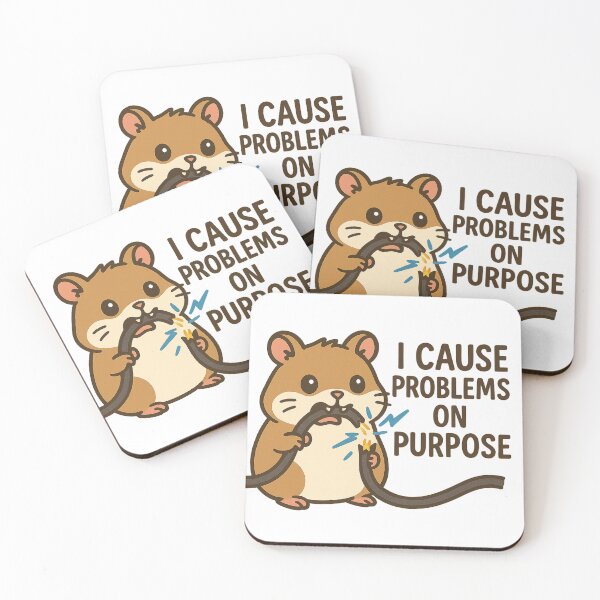 Item preview, I Cause Problems on Purpose – Funny Hamster Design designed and sold by ClearSkyThreadz.