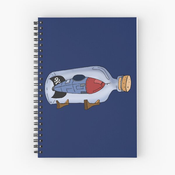 Item preview, Cartoon Spaceship in a Bottle – Retro Whimsy from Outer Space with a Twist designed and sold by BatavianBrew.