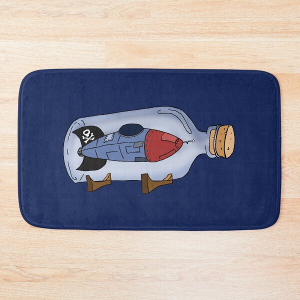Item preview, Cartoon Spaceship in a Bottle – Retro Whimsy from Outer Space with a Twist designed and sold by BatavianBrew.