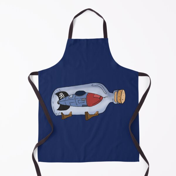 Item preview, Cartoon Spaceship in a Bottle – Retro Whimsy from Outer Space with a Twist designed and sold by BatavianBrew.
