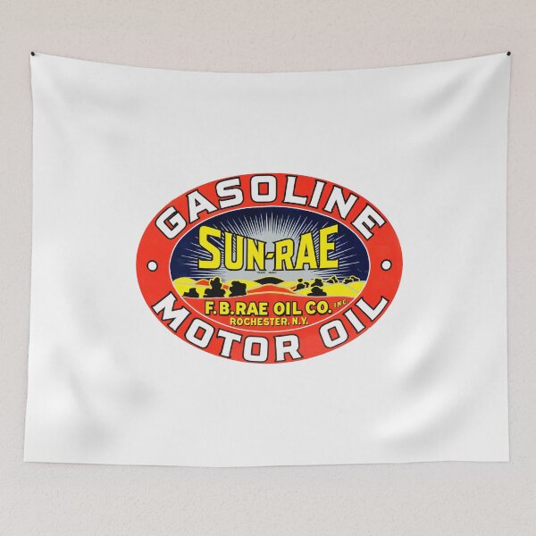 Item preview, Vintage Sun Rae Gasoline and Motor Oil - Rae Oil Co. - Rochester, New York designed and sold by QuayTradingCo.