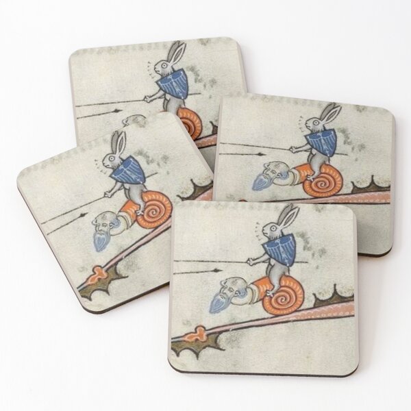 Item preview, "Rabbit Joust", medieval painting, 5th century AD designed and sold by PatronesKawai.