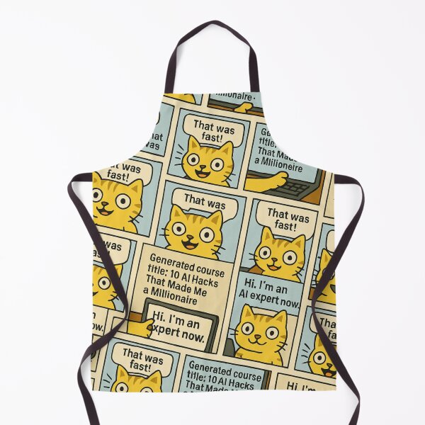 Item preview, AI Expert Cat Funny Comic About Getting Rich  designed and sold by memememescat.