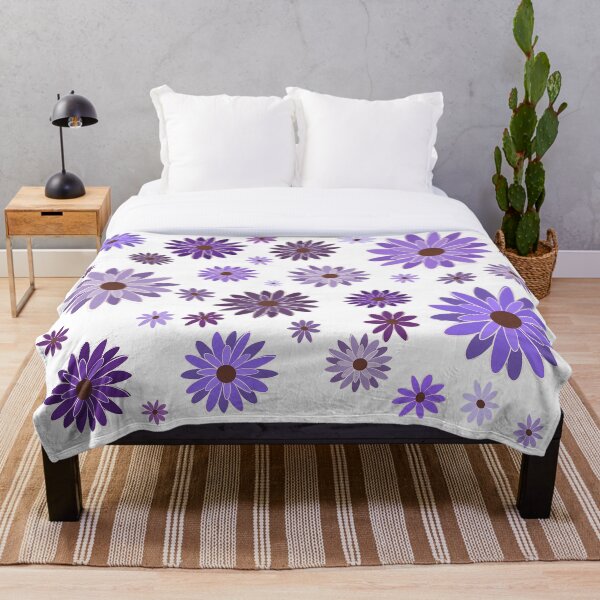 Item preview, Violet Meadow Daisy Garden | Plum Wildflower Pattern Doodle designed and sold by Olitvia.