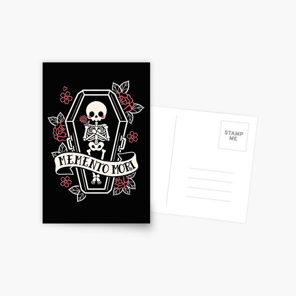 Item preview, memento mori cute skeleton coffin designed and sold by NemiMakeit.