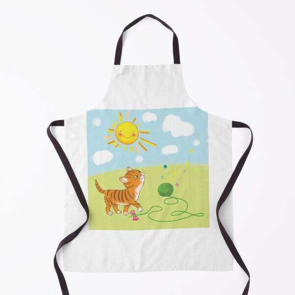 Item preview, ginger kitten and a ball of thread in a clearing designed and sold by sonaadalian.
