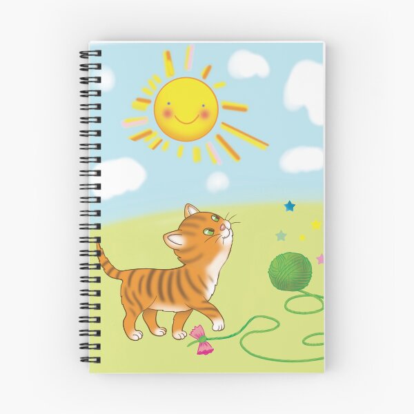 Item preview, ginger kitten and a ball of thread in a clearing designed and sold by sonaadalian.