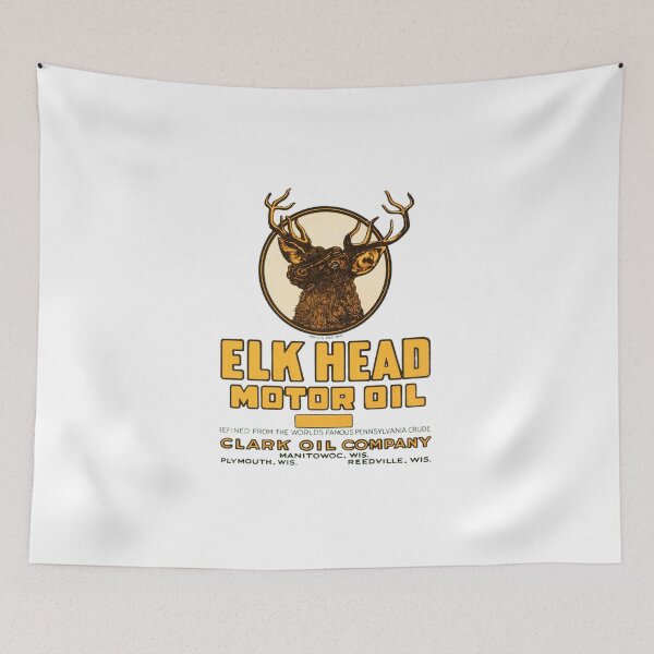 Item preview, Vintage Elk Head Motor Oil - Clark Oil Company designed and sold by QuayTradingCo.