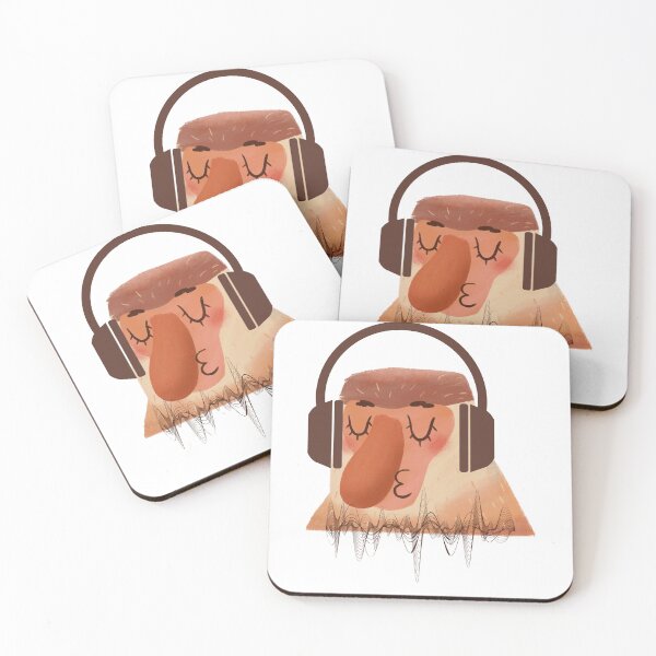 Item preview, Chill Vibes: Sunda Proboscis Monkey Enjoying Music  designed and sold by LifeArt24.