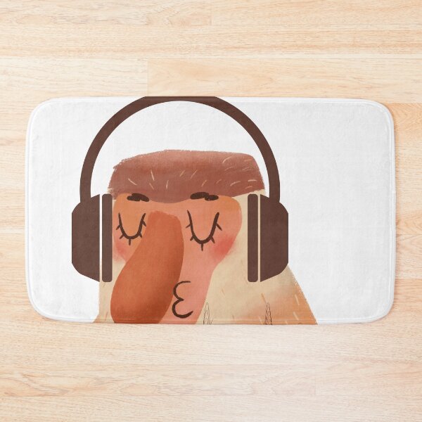 Item preview, Chill Vibes: Sunda Proboscis Monkey Enjoying Music  designed and sold by LifeArt24.