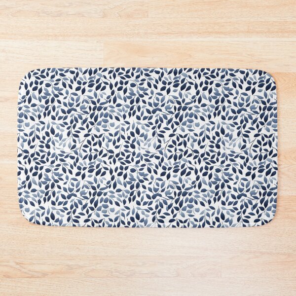 Item preview, Leaves - blue floristic pattern no. 1 designed and sold by WorldByEsi.