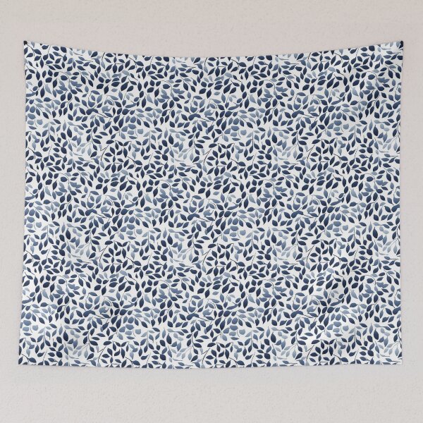 Item preview, Leaves - blue floristic pattern no. 1 designed and sold by WorldByEsi.