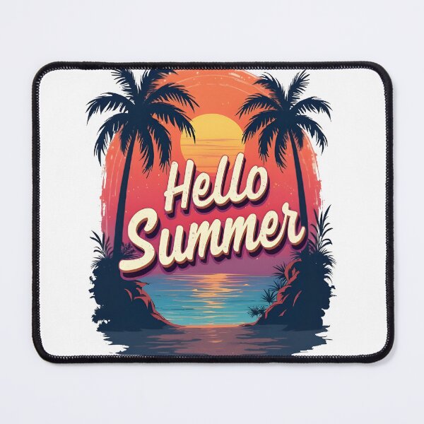 Item preview, Hello Summer tshirt, Vintage Sunset Palm Trees T-Shirt , hello summer best outfit, summer sticker designed and sold by beyond-canvas.