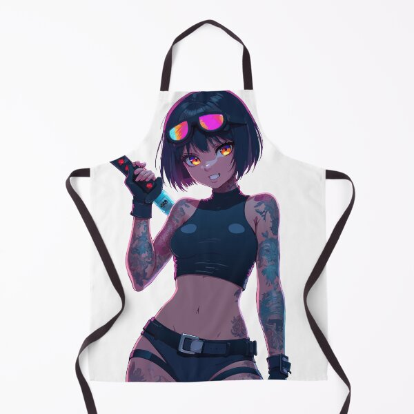 Item preview, Cyberpunk Girl | Futuristic Katana Anime Fighter designed and sold by NovaProArt.