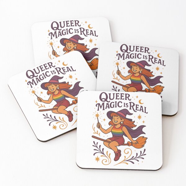 Item preview, Queer Magic Is Real - Colorful Pride Witch Illustration designed and sold by Lacritsa .