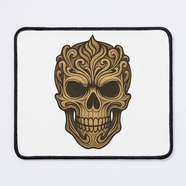 Item preview, Golden Shadow – Tribal Skull in Baroque Style designed and sold by KnlDsgn.