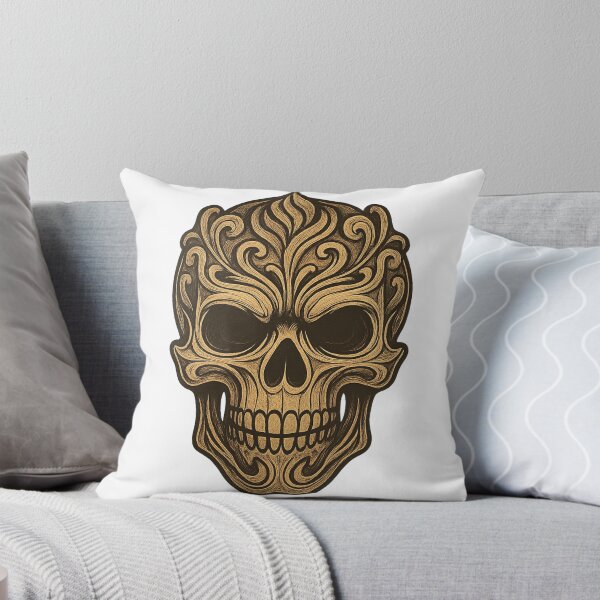 Item preview, Golden Shadow – Tribal Skull in Baroque Style designed and sold by KnlDsgn.