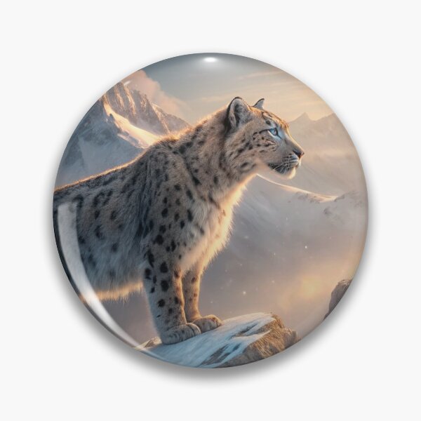 Item preview, Firstborn Majesty – Snow Leopard at Sunrise designed and sold by Melia-Store.