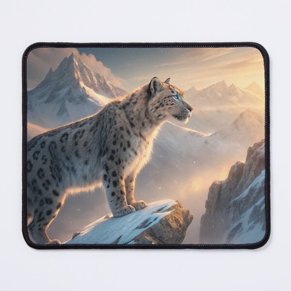 Item preview, Firstborn Majesty – Snow Leopard at Sunrise designed and sold by Melia-Store.