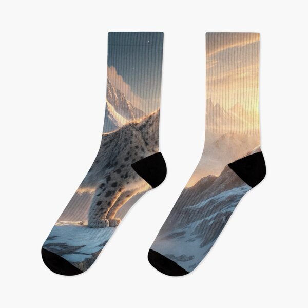Item preview, Firstborn Majesty – Snow Leopard at Sunrise designed and sold by Melia-Store.