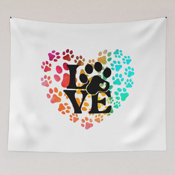 Item preview, Small Paws, Big Heart – Colorful Paw Print Love designed and sold by GusiaTreasures.