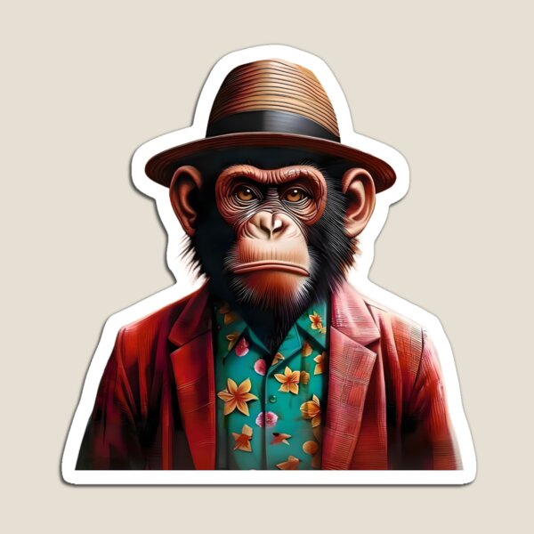 Item preview, 80s Miami Style Monkey – Funky Urban Animal designed and sold by FunkyFauna.