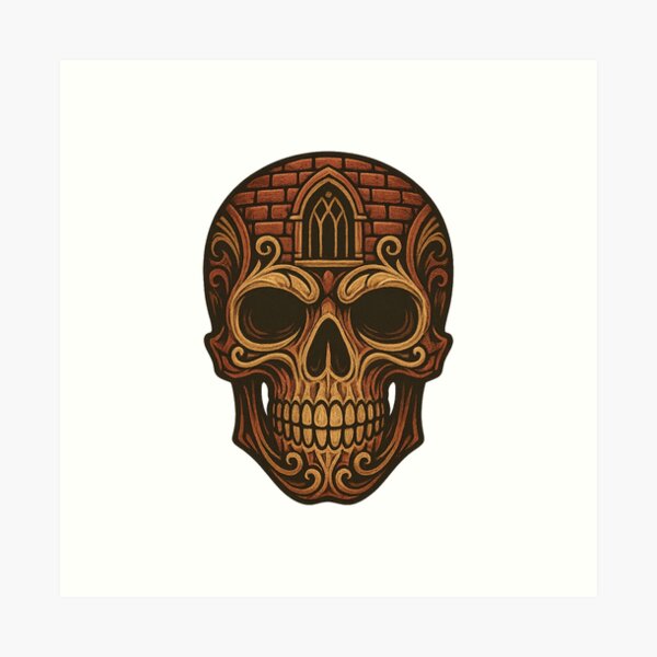 Item preview, Gothic Bastion – The skull made of stone and ornament designed and sold by KnlDsgn.