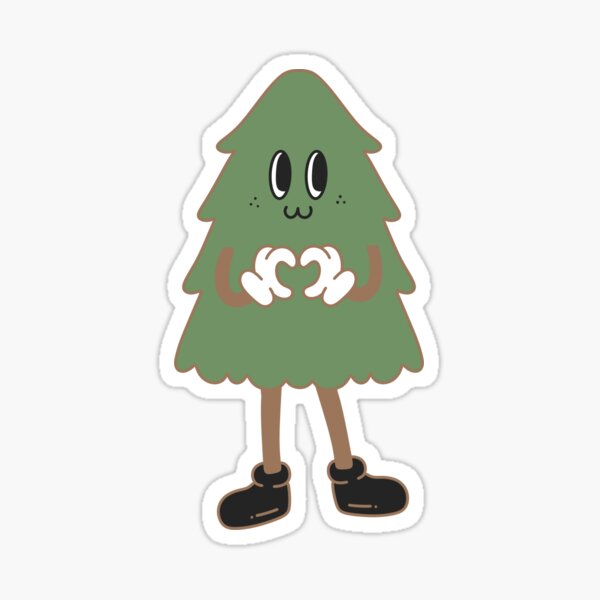 Artikel-Vorschau von Cartoon-Weihnachtsbaum mit Herzhänden, designt und verkauft von HolidayFantasy.