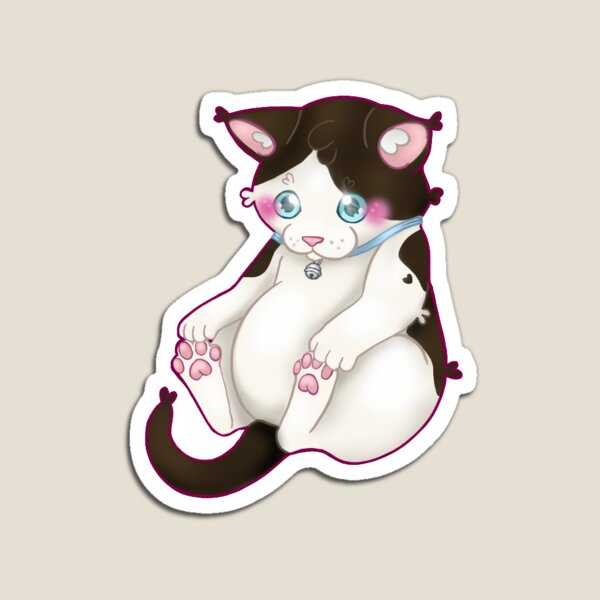 Aperçu de l'œuvre Chaton noir et blanc mignon créée et vendue par VraptorDoodles.