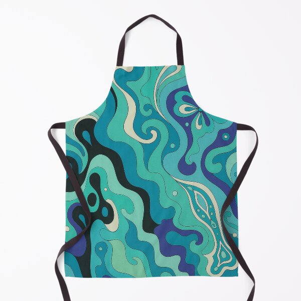 Item preview, Retro Teal Psychedelic Butterfly Swirl Pattern designed and sold by weirdfishes123.