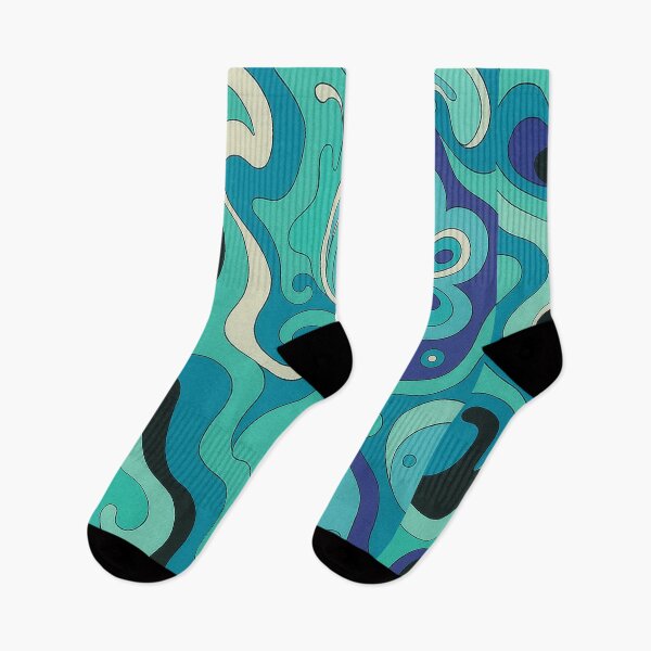 Item preview, Retro Teal Psychedelic Butterfly Swirl Pattern designed and sold by weirdfishes123.
