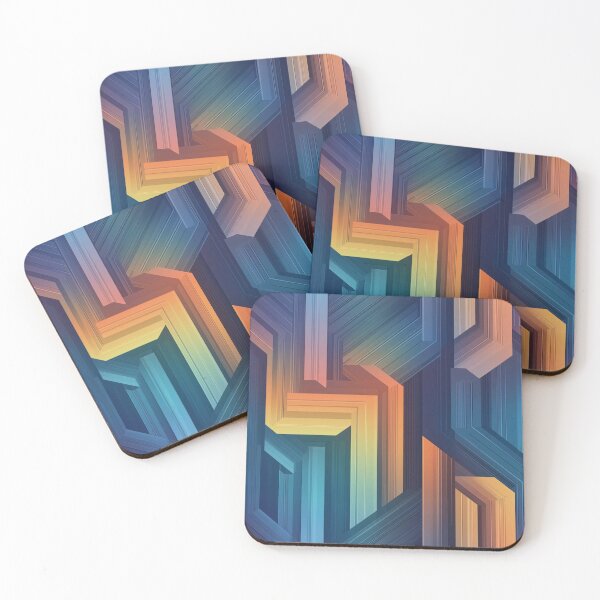 Item preview, Geometric Sunset - Summer 2025 design, irregular pattern 13 designed and sold by WorldByEsi.