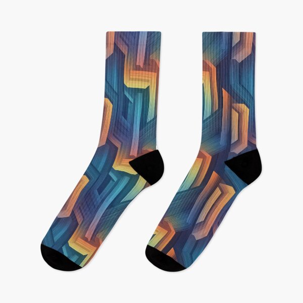 Item preview, Geometric Sunset - Summer 2025 design, irregular pattern 13 designed and sold by WorldByEsi.