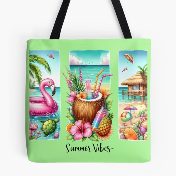 Item preview, Summer Vibes Aesthetic tshirt, Tropical Watercolor Design shirt, summer outfit, cool summer vibes stickers designed and sold by beyond-canvas.