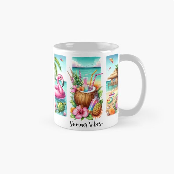 Item preview, Summer Vibes Aesthetic tshirt, Tropical Watercolor Design shirt, summer outfit, cool summer vibes stickers designed and sold by beyond-canvas.