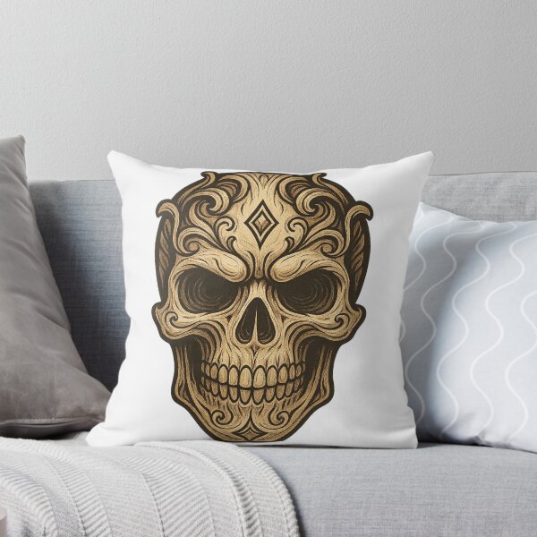Item preview, Cursed Elegance – The Ornamental Skull with Demon Eyes designed and sold by KnlDsgn.