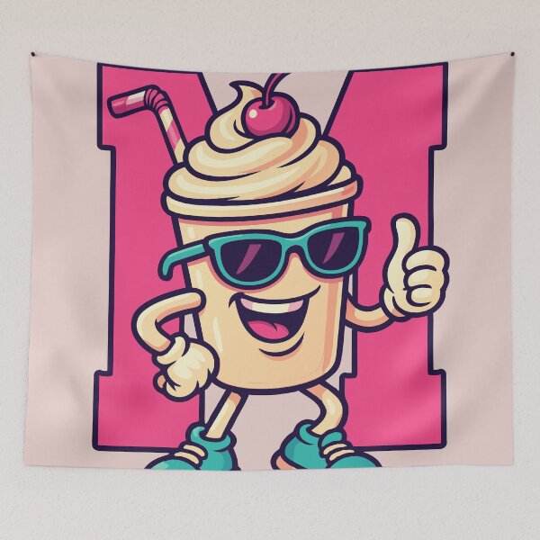 Item preview, Happy Milkshake cartoon mascot character designed and sold by Printips store.