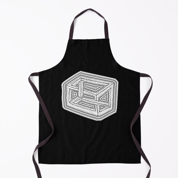 Item preview, Optical illusion – hand-drawn cube paradox in black and white designed and sold by Vision Illustrated.