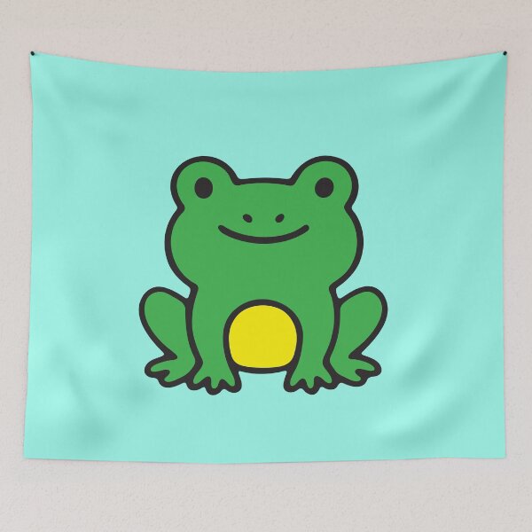 Item preview, Flip the Frog - Adorable Kawaii Frog designed and sold by PatchAndPetal.