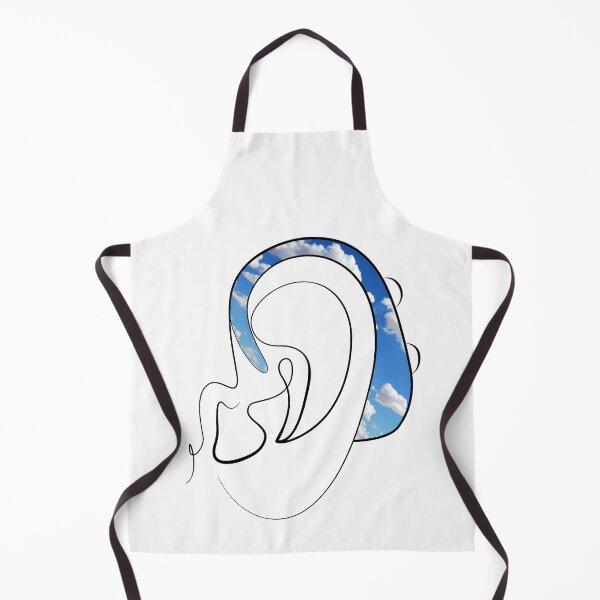 Item preview, Hearing Aid Line Art with Blue Sky and Clouds designed and sold by spooniecentral.
