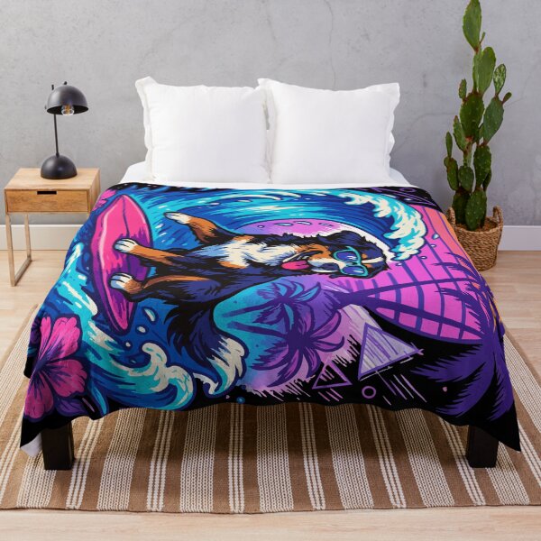 Item preview, Funny Bernese Mountain Dog Surfer Wave Summer Retro designed and sold by TomFrontierArt.