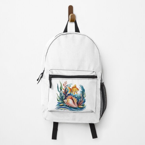 Item preview, goldfish and spiky seashell designed and sold by jkrphoto.