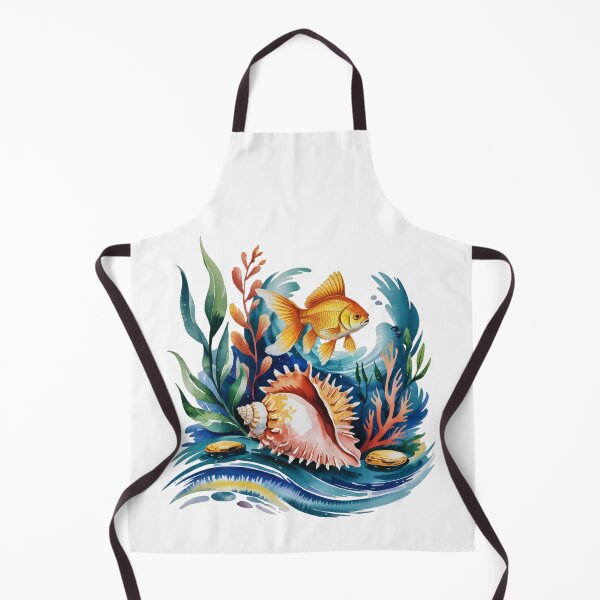 Item preview, goldfish and spiky seashell designed and sold by jkrphoto.