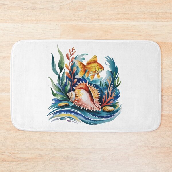 Item preview, goldfish and spiky seashell designed and sold by jkrphoto.