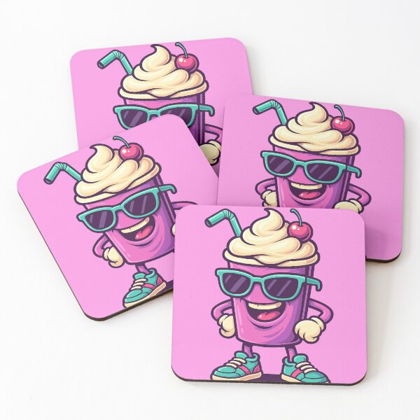 Item preview,  Happy Milkshake cartoon mascot character designed and sold by Printips store.